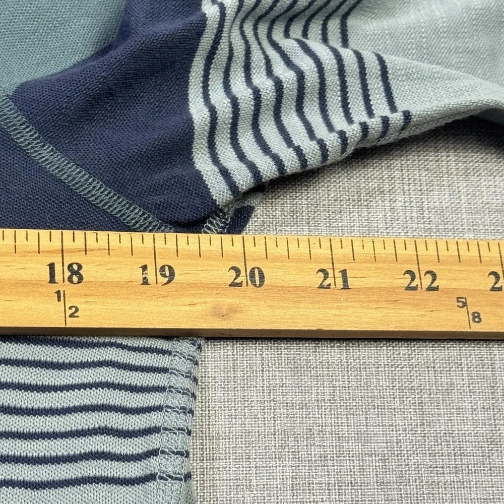 Marine Layer 1/4 Zip Pullover‎ Mens Small Green Striped Collared Lyocell Cotton